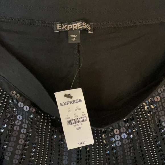 NWT black Express sequin skirt - Picture 2 of 2